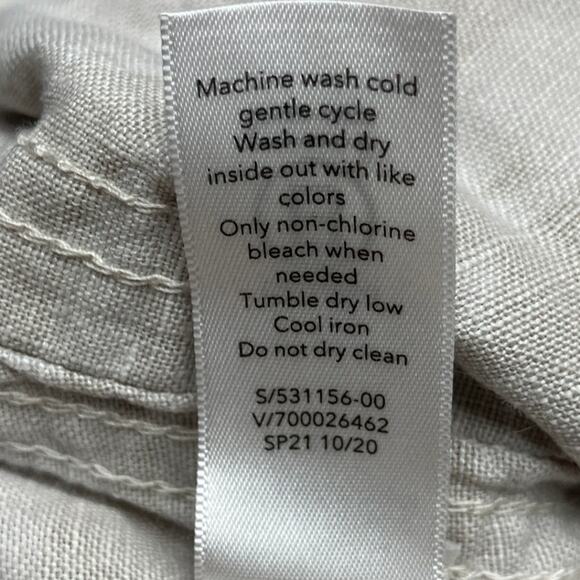 Athleta Womens Pants Tan Cream Camouflage Petite Cabo Tide Linen Jogger 2P - Picture 6 of 12